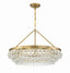 Crystorama Calypso 30'' Crystal Teardrop Vibrant Gold Chandelier