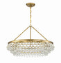 Crystorama Calypso 30'' Crystal Teardrop Vibrant Gold Chandelier