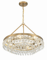 Crystorama Calypso 30'' Crystal Teardrop Vibrant Gold Chandelier