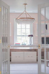 Crystorama Calypso 30'' Crystal Teardrop Vibrant Gold Chandelier