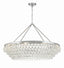 Crystorama Calypso 40'' Crystal Teardrop Polished Chrome Chandelier