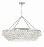 Crystorama Calypso 40'' Crystal Teardrop Polished Chrome Chandelier