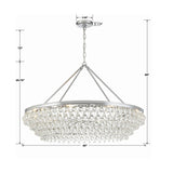 Crystorama Calypso 40'' Crystal Teardrop Polished Chrome Chandelier