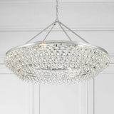 Crystorama Calypso 40'' Crystal Teardrop Polished Chrome Chandelier