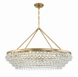 Crystorama Calypso 40'' Crystal Teardrop Vibrant Gold Chandelier