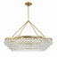 Crystorama Calypso 40'' Crystal Teardrop Vibrant Gold Chandelier
