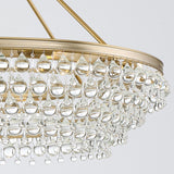 Crystorama Calypso 40'' Crystal Teardrop Vibrant Gold Chandelier