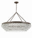 Crystorama Calypso 40'' Crystal Teardrop Vibrant Bronze Chandelier