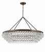Crystorama Calypso 40'' Crystal Teardrop Vibrant Bronze Chandelier
