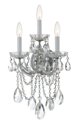 Crystorama Maria Theresa 11'' Swarovski Strass Crystal Polished Chrome Sconce