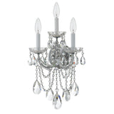 Crystorama Maria Theresa 11'' Swarovski Strass Crystal Polished Chrome Sconce
