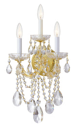Crystorama Maria Theresa 11'' Swarovski Strass Crystal Gold Sconce