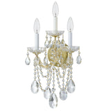 Crystorama Maria Theresa 11'' Swarovski Strass Crystal Gold Sconce