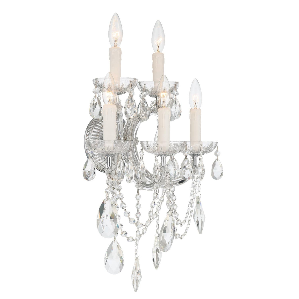 Crystorama Maria Theresa 13.5'' Swarovski Strass Crystal Polished Chrome Sconce