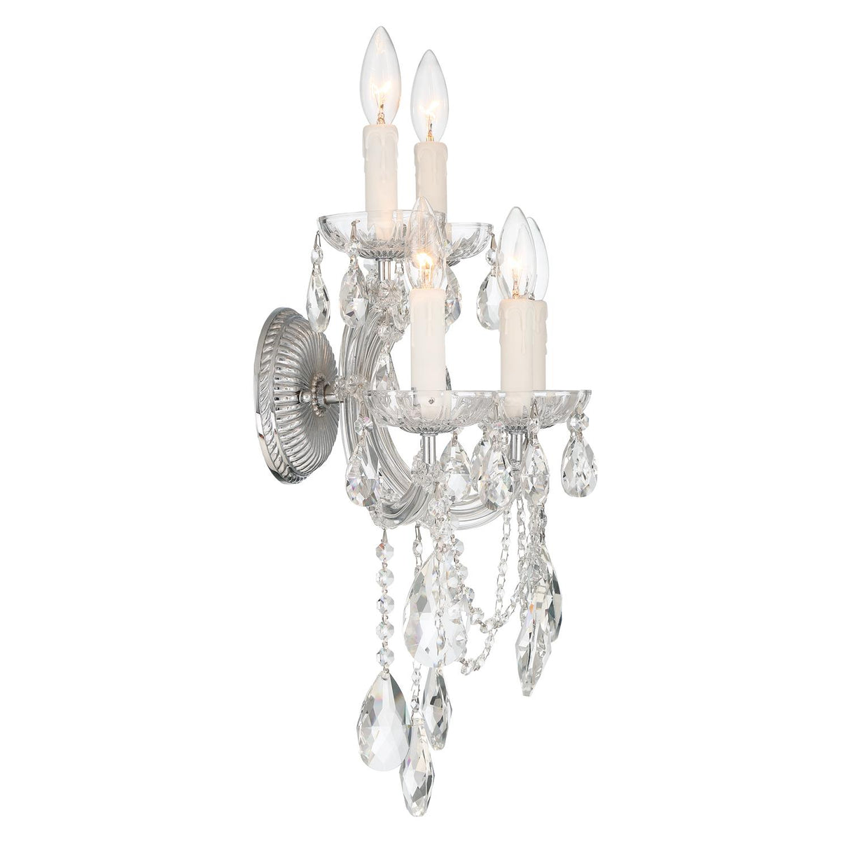 Crystorama Maria Theresa 13.5'' Swarovski Strass Crystal Polished Chrome Sconce