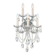 Crystorama Maria Theresa 13.5'' Hand Cut Crystal Polished Chrome Sconce