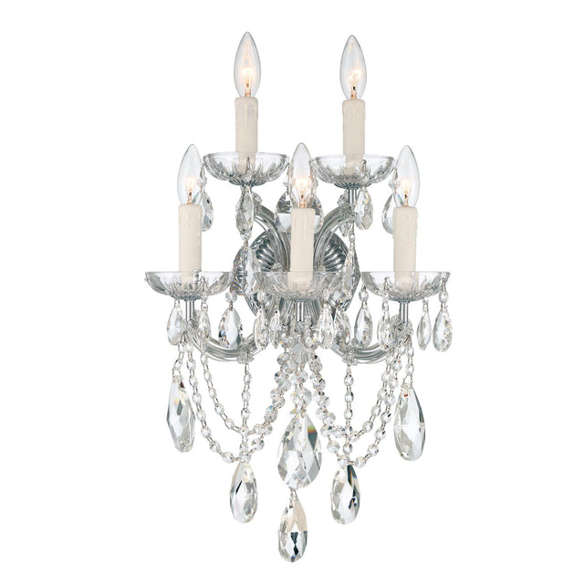 Crystorama Maria Theresa 13.5'' Swarovski Spectra Crystal Polished Chrome Sconce