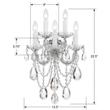Crystorama Maria Theresa 13.5'' Swarovski Spectra Crystal Polished Chrome Sconce