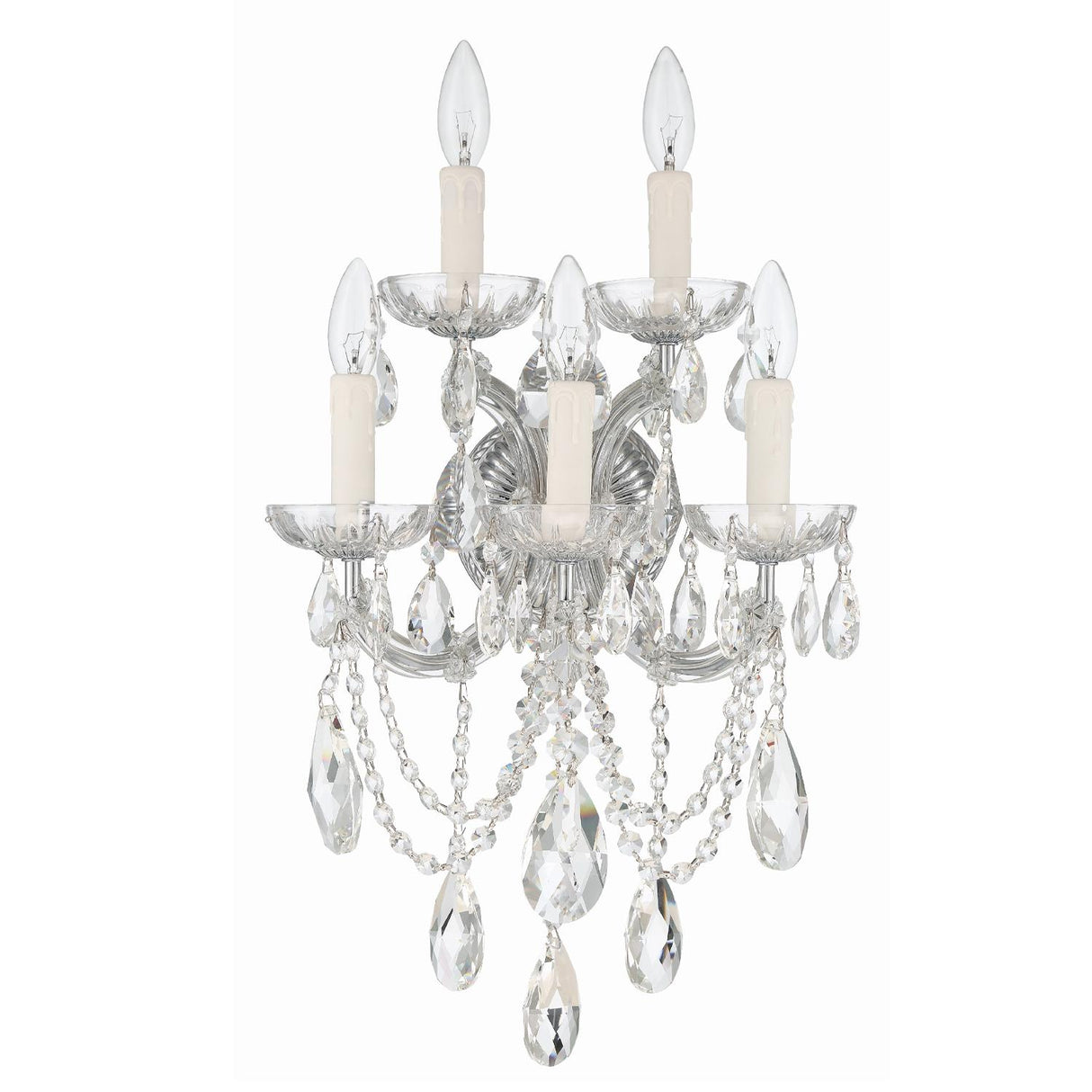 Crystorama Maria Theresa 13.5'' Swarovski Spectra Crystal Polished Chrome Sconce