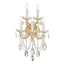 Crystorama Maria Theresa 13.5'' Hand Cut Crystal Gold Sconce