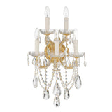 Crystorama Maria Theresa 13.5'' Swarovski Strass Crystal Gold Sconce