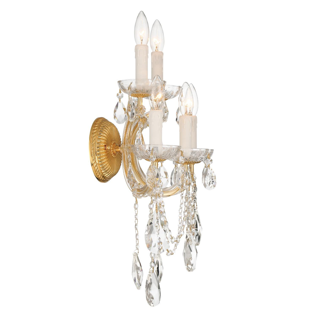 Crystorama Maria Theresa 13.5'' Swarovski Strass Crystal Gold Sconce