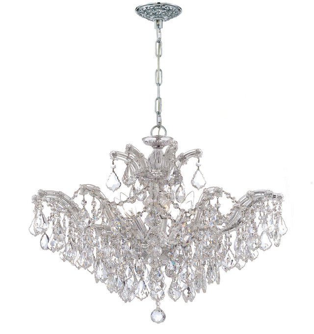 Crystorama Maria Theresa 29'' Hand Cut Crystal Polished Chrome Chandelier