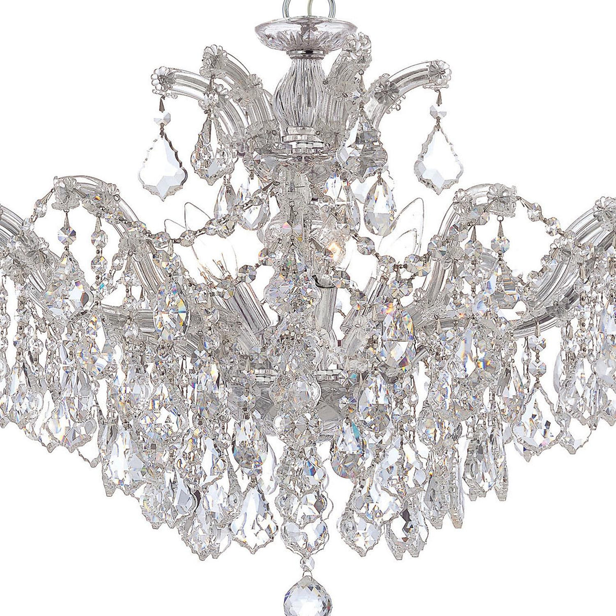 Crystorama Maria Theresa 29'' Hand Cut Crystal Polished Chrome Chandelier