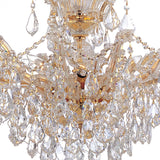 Crystorama Maria Theresa 29'' Hand Cut Crystal Gold Chandelier