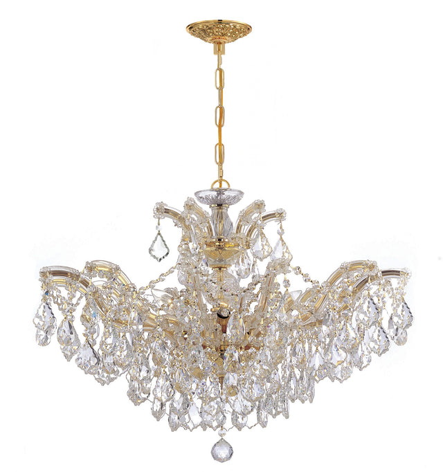 Crystorama Maria Theresa 29'' Swarovski Spectra Crystal Gold Chandelier