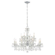 Crystorama Maria Theresa 29'' Italian Crystal Polished Chrome Chandelier