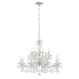 Crystorama Maria Theresa 29'' Italian Crystal Polished Chrome Chandelier