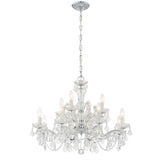 Crystorama Maria Theresa 29'' Italian Crystal Polished Chrome Chandelier