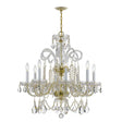 Crystorama Traditional Crystal 27'' Hand Cut Crystal Polished Brass Chandelier