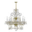 Crystorama Traditional Crystal 27'' Hand Cut Crystal Polished Brass Chandelier