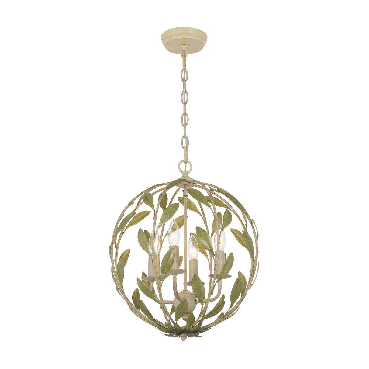 Crystorama Broche 16'' Champagne Green Tea Chandelier