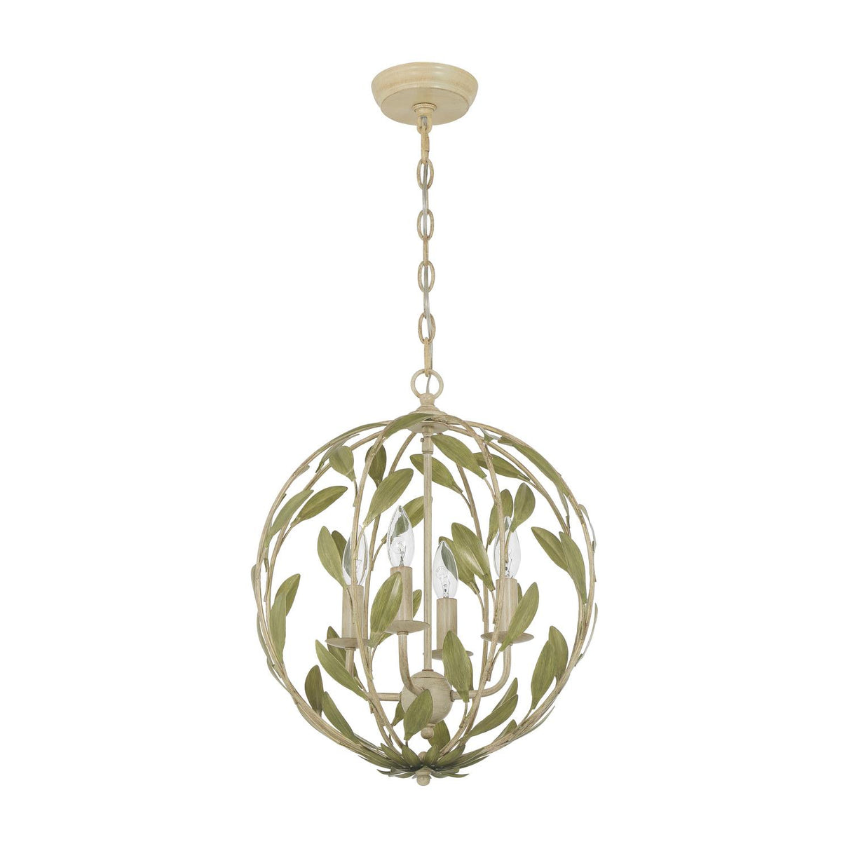 Crystorama Broche 16'' Champagne Green Tea Chandelier