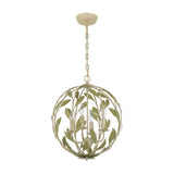 Crystorama Broche 16'' Champagne Green Tea Chandelier