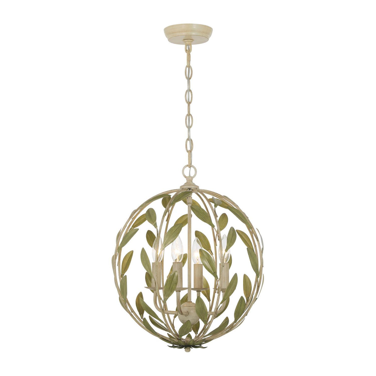 Crystorama Broche 16'' Champagne Green Tea Chandelier