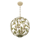 Crystorama Broche 16'' Champagne Green Tea Chandelier