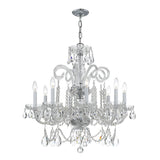 Crystorama Traditional Crystal 27'' Hand Cut Crystal Polished Chrome Chandelier