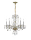 Crystorama Traditional Crystal 21'' Swarovski Strass Crystal Polished Brass Chandelier
