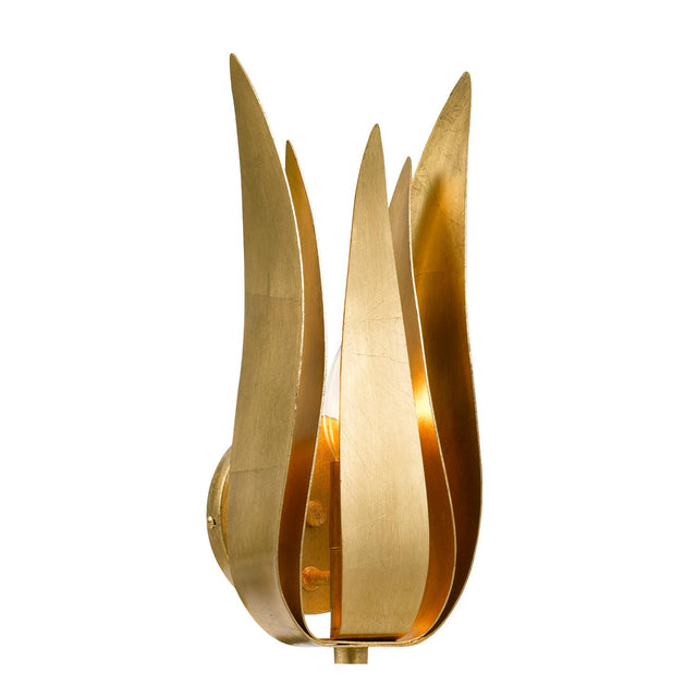 Crystorama Broche 8'' Antique Gold Sconce