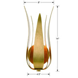 Crystorama Broche 8'' Antique Gold Sconce