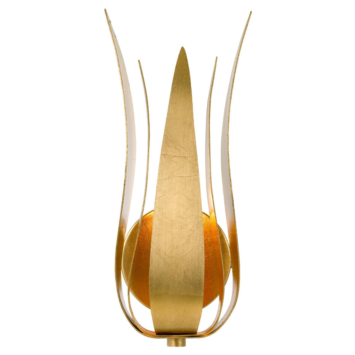 Crystorama Broche 8'' Antique Gold Sconce