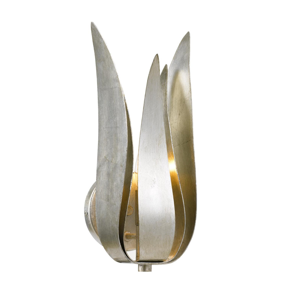 Crystorama Broche 8'' Antique Silver Sconce