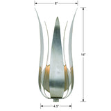 Crystorama Broche 8'' Antique Silver Sconce