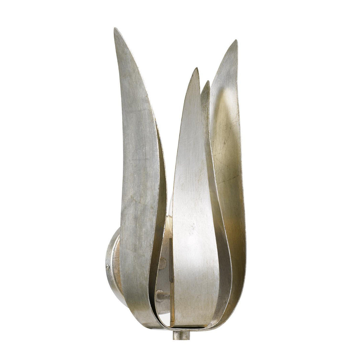 Crystorama Broche 8'' Antique Silver Sconce