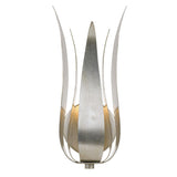 Crystorama Broche 8'' Antique Silver Sconce