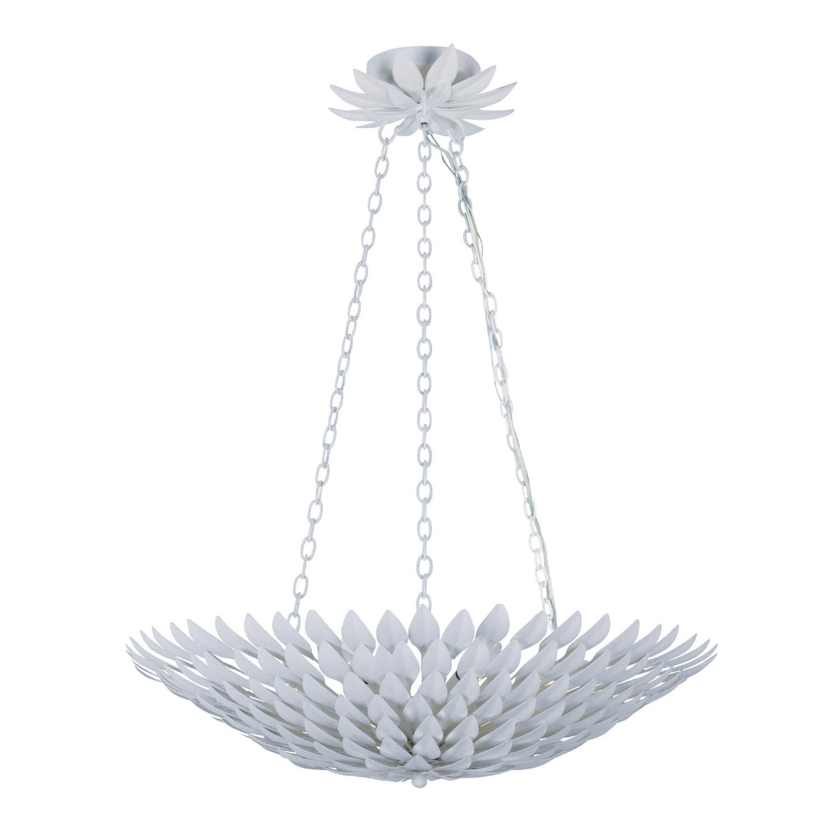 Crystorama Broche 24.5'' Matte White Chandelier